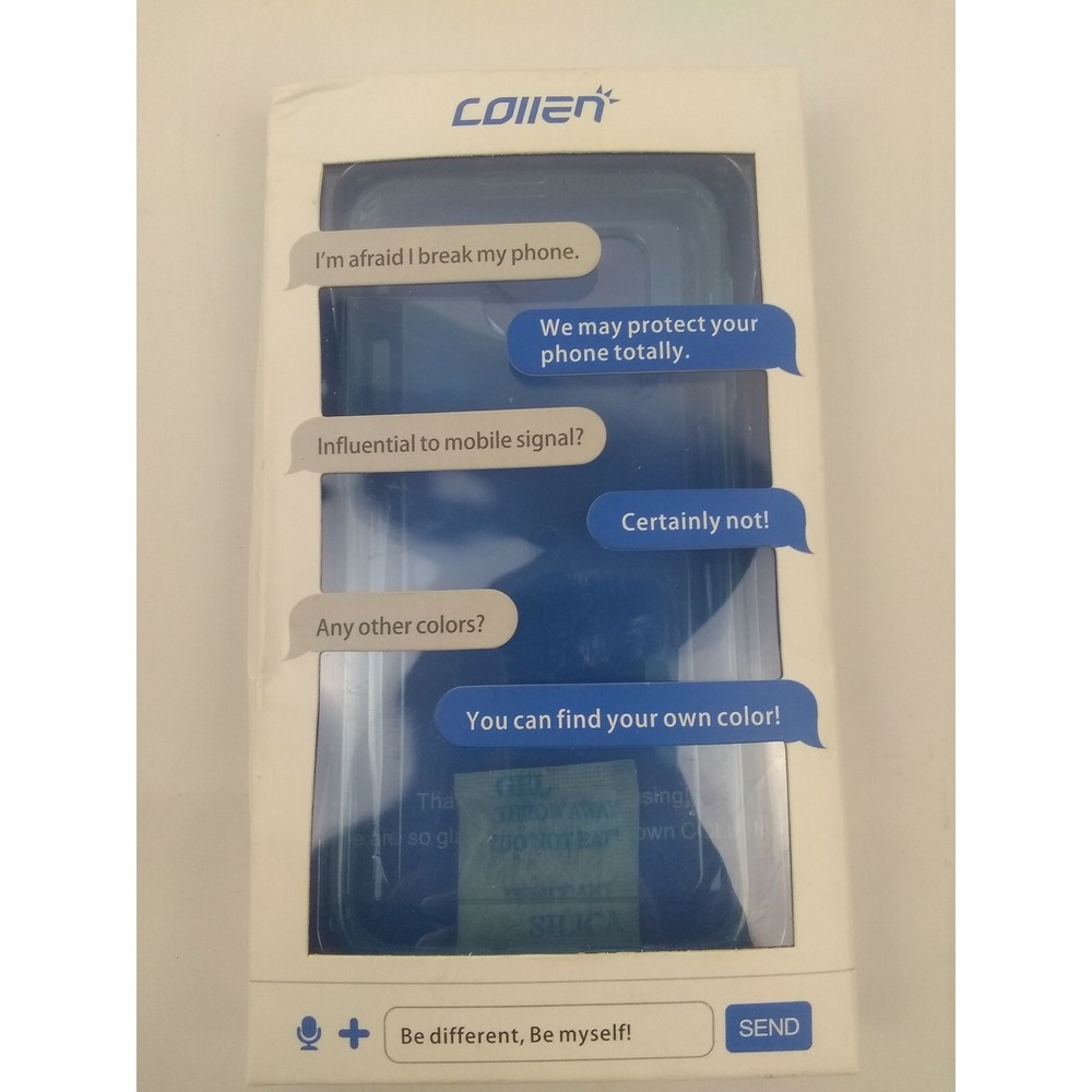 Collen Samsung Galaxy S6 S6 Edge Case Clear Blue Tint Protective Hard Cover